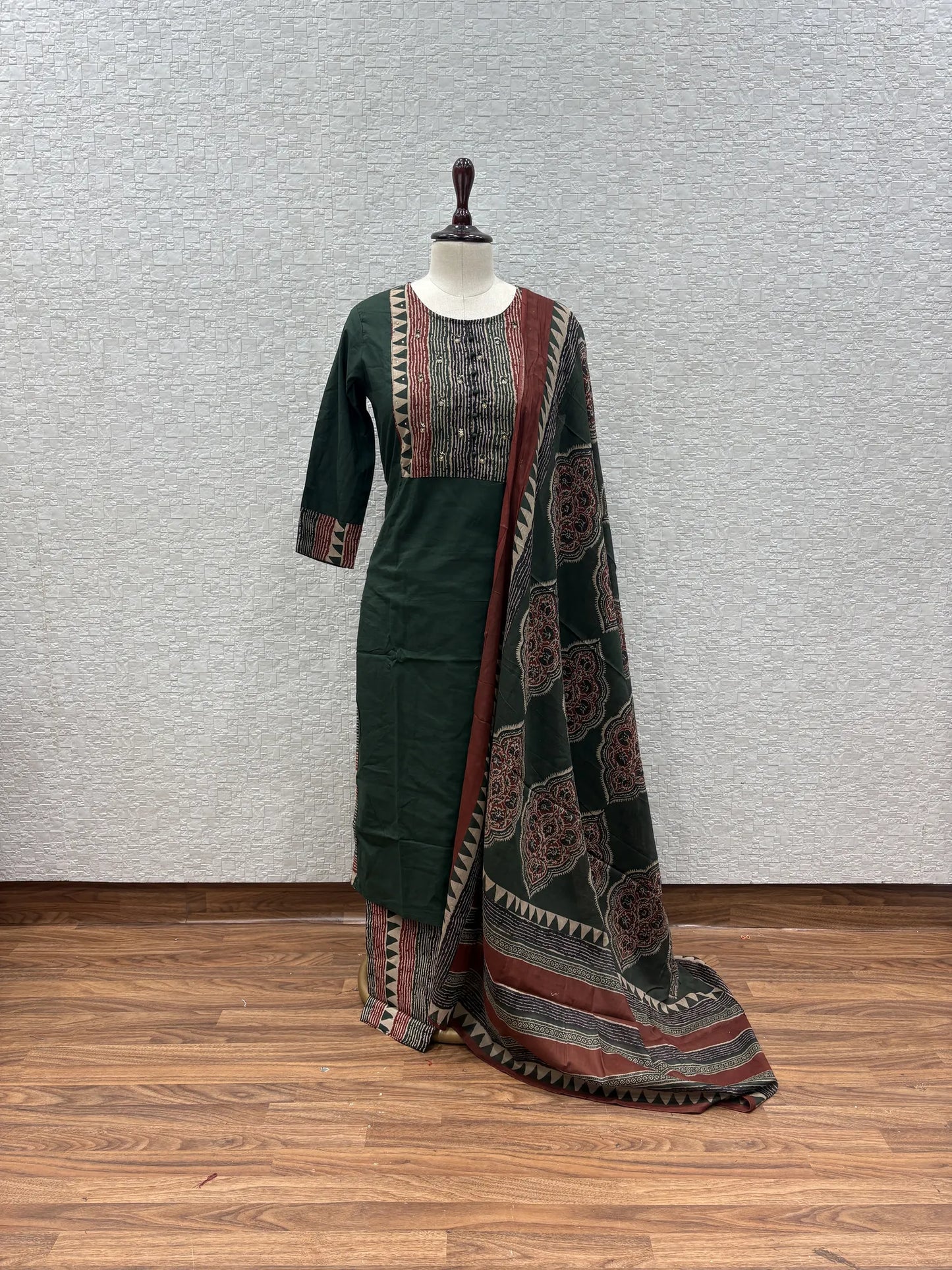 Tribal Weave Panel Dupatta Set 147-21-60