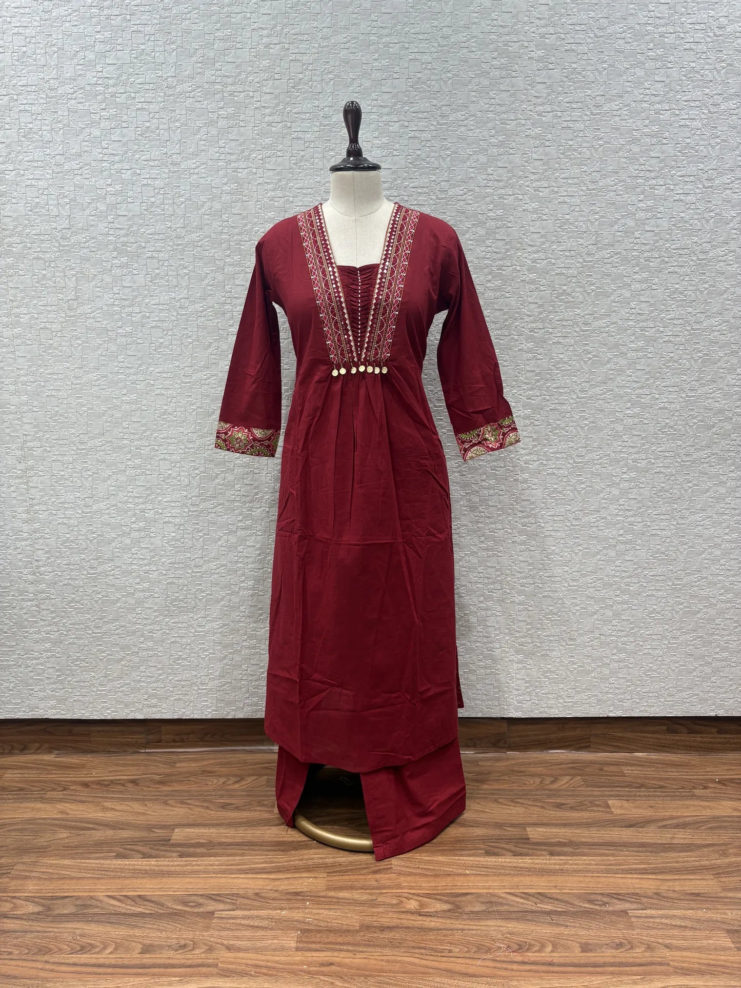 Zari Coin Pocket Dupatta Set 147-3-60