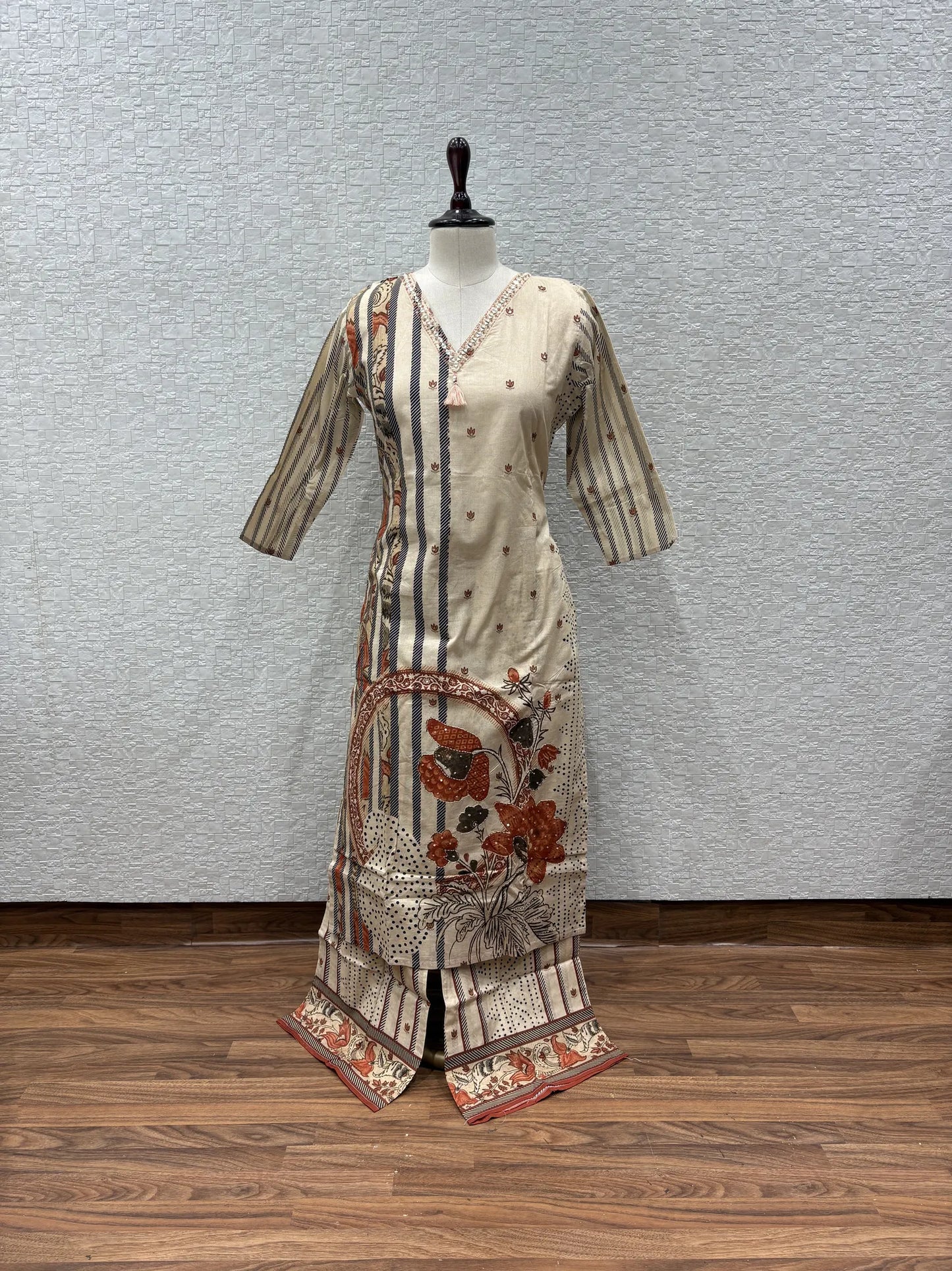 Russet Floral Dupatta Set 171-2-7