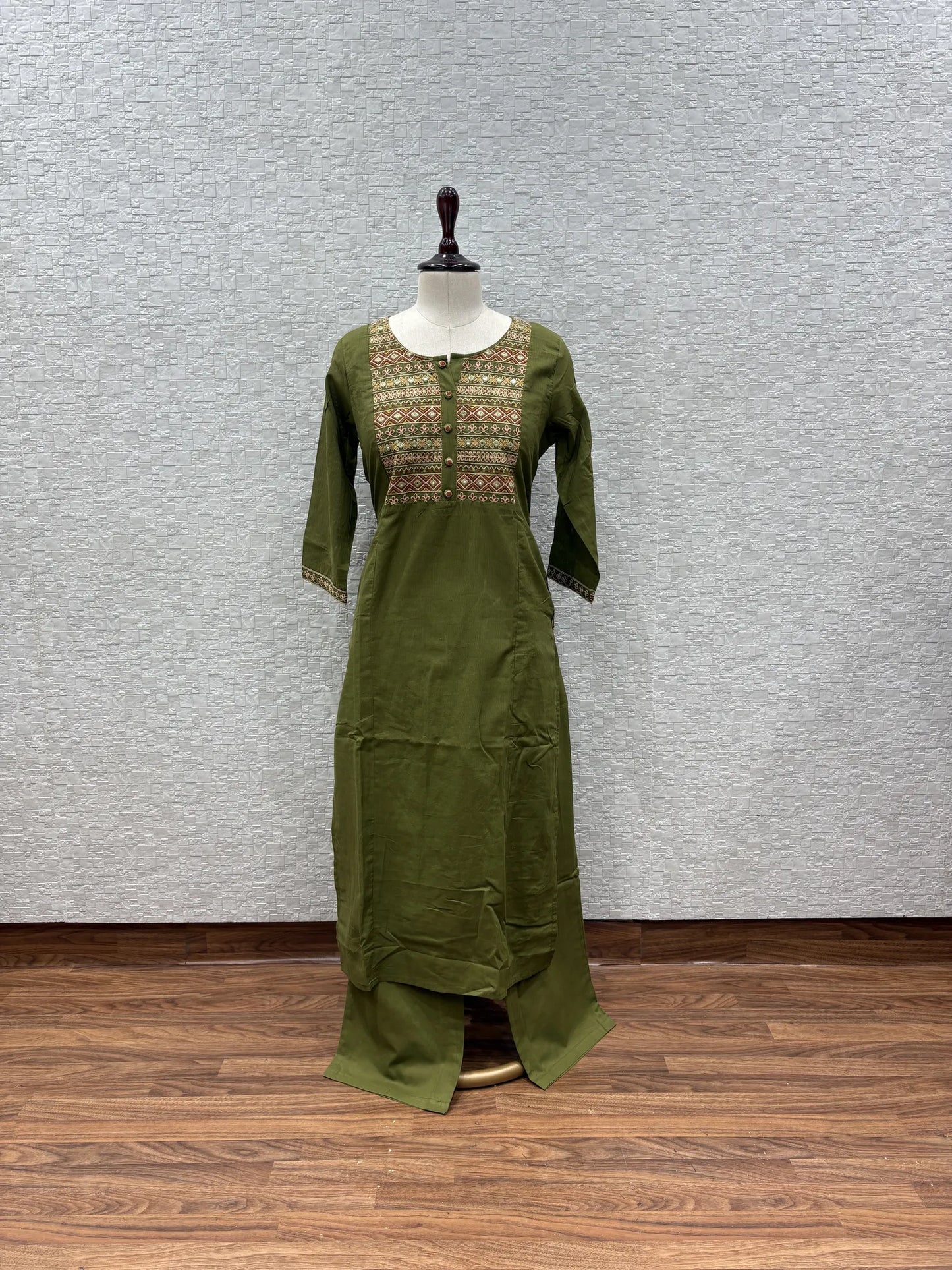 Geometric Embroidered Dupatta Set 101-1-62