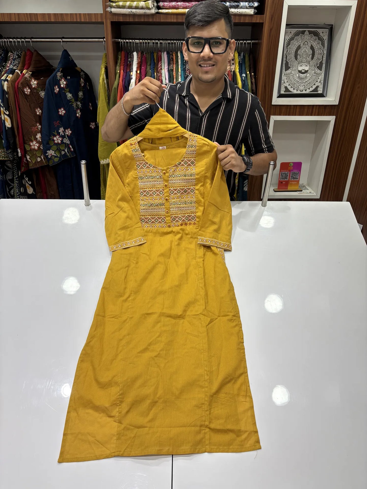 Geometric Embroidered Dupatta Set 101-1-62