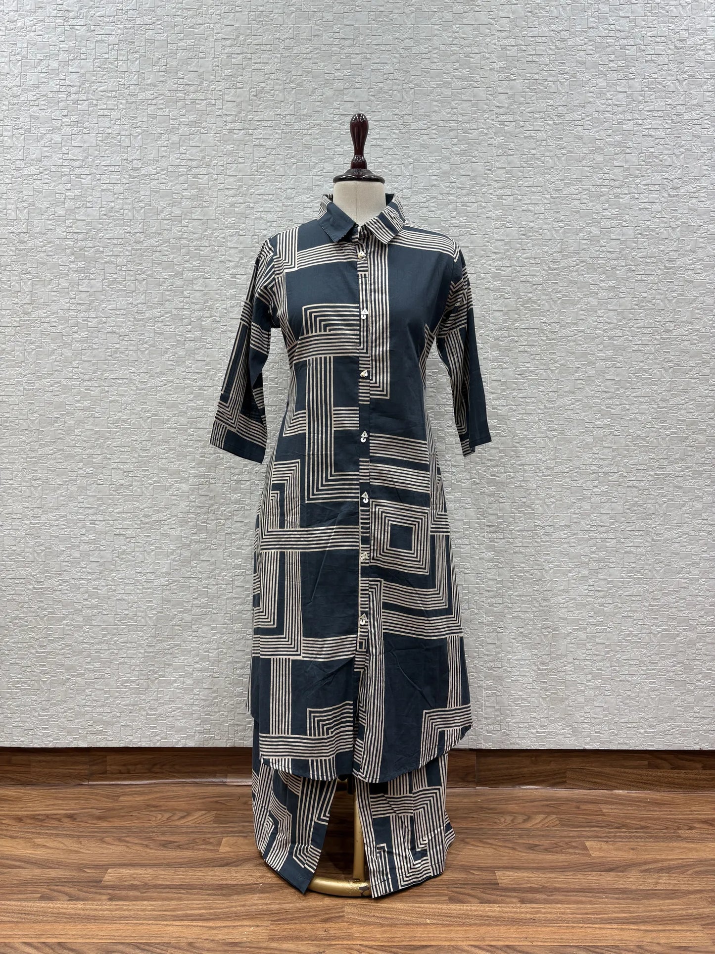 Connecting Lines Kurti Pant Set 10550-3-4