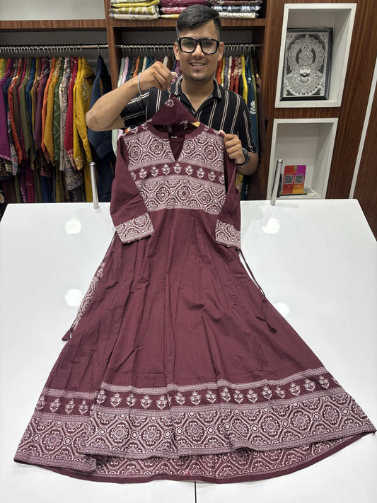 Medallion Block Print Dupatta Set 147-18-60