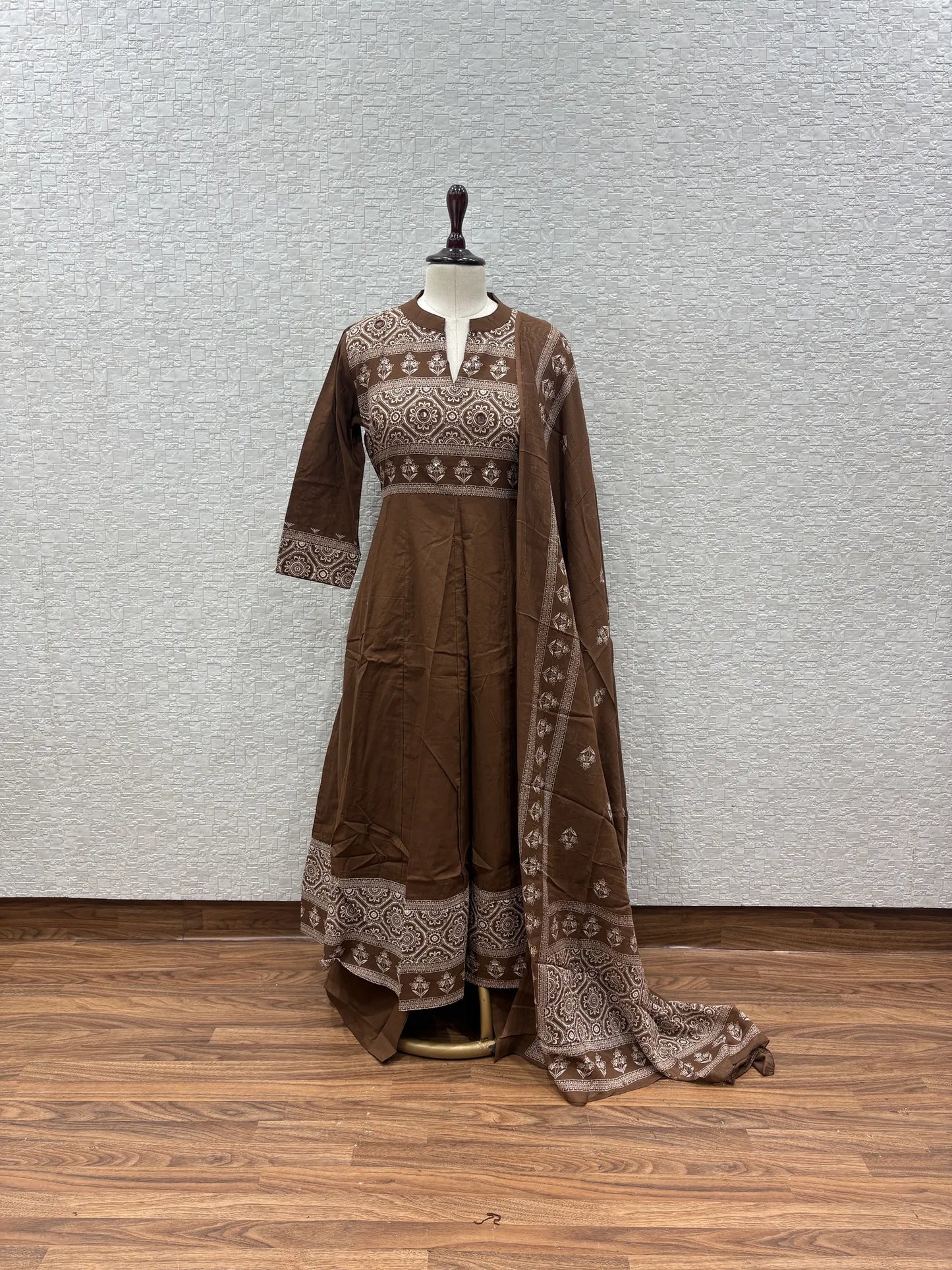 Medallion Block Print Dupatta Set 147-18-60