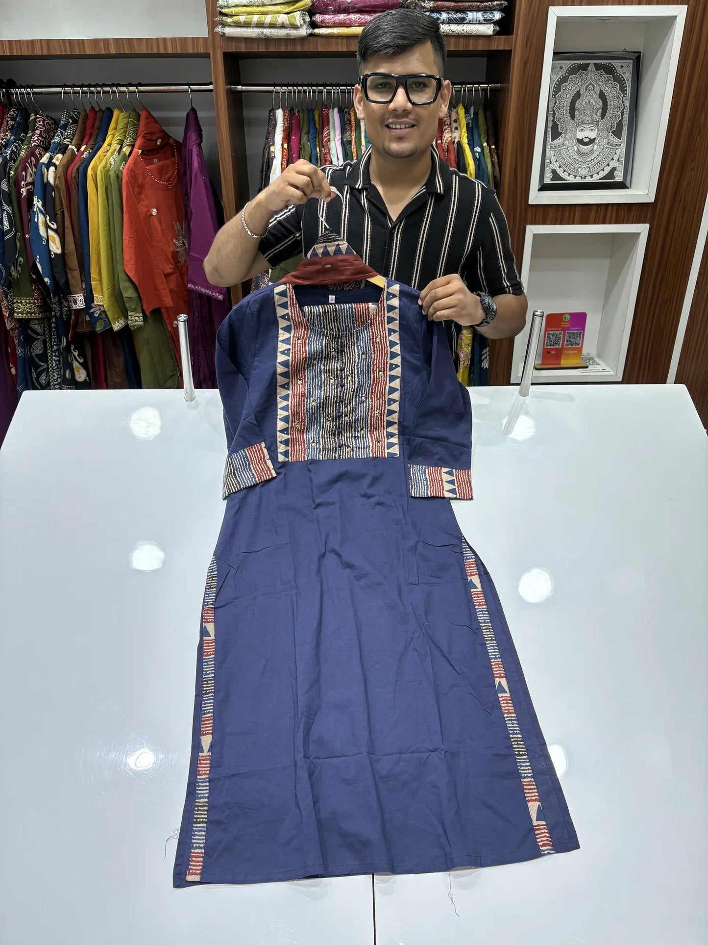 Tribal Weave Panel Dupatta Set 147-21-60