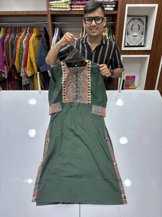 Tribal Weave Panel Dupatta Set 147-21-60