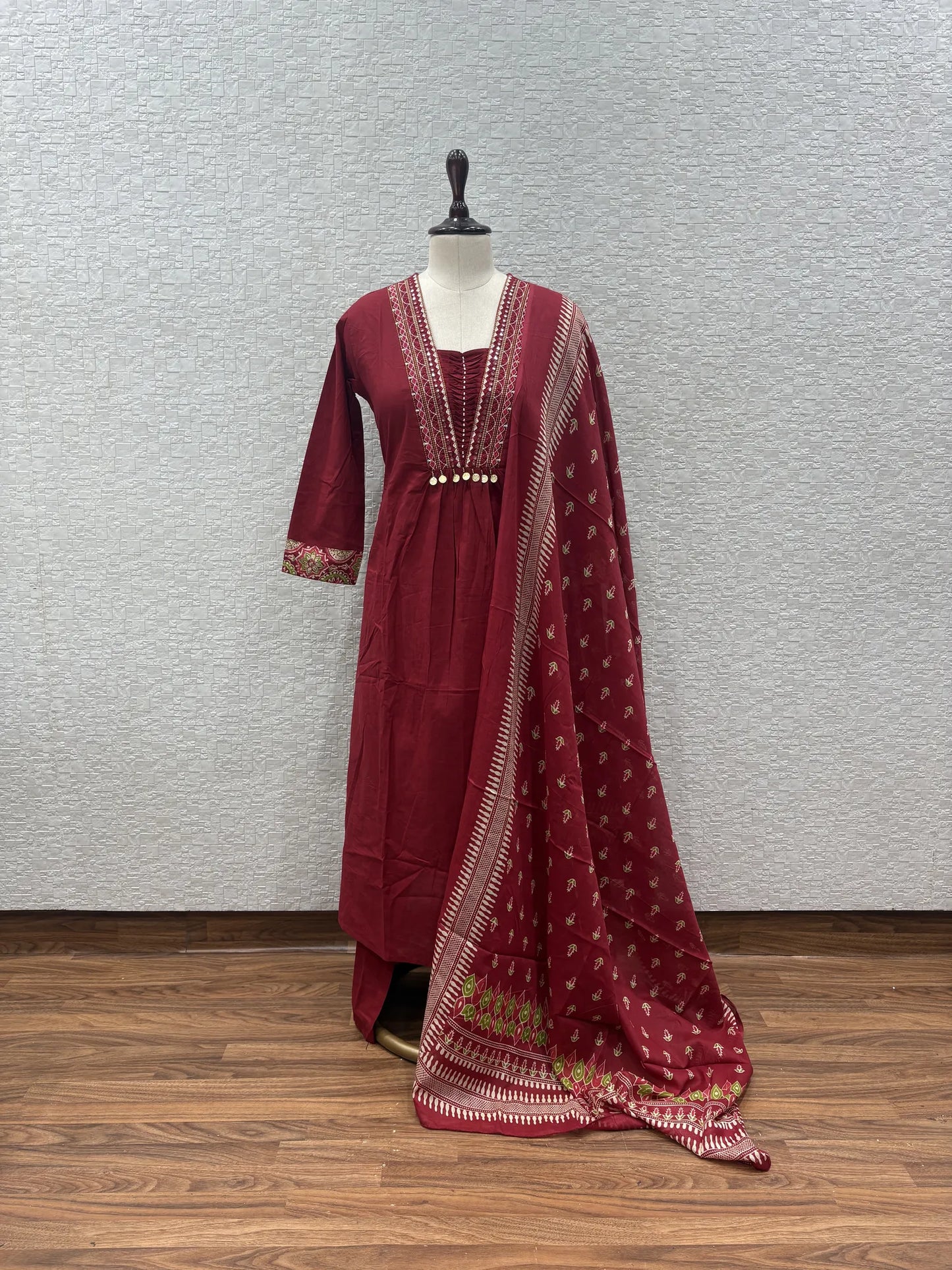 Zari Coin Pocket Dupatta Set 147-3-60