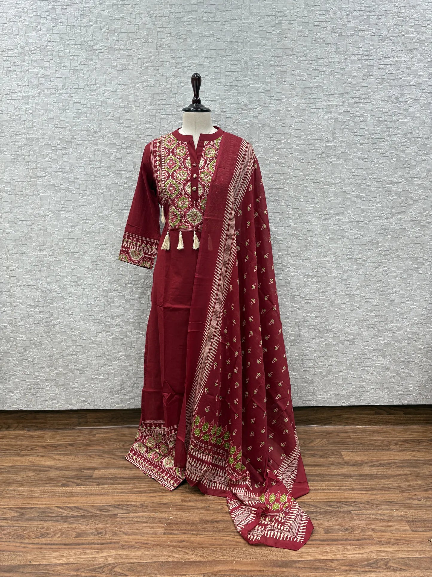 Patola Tassel Palazzo Dupatta Set 147-4-60