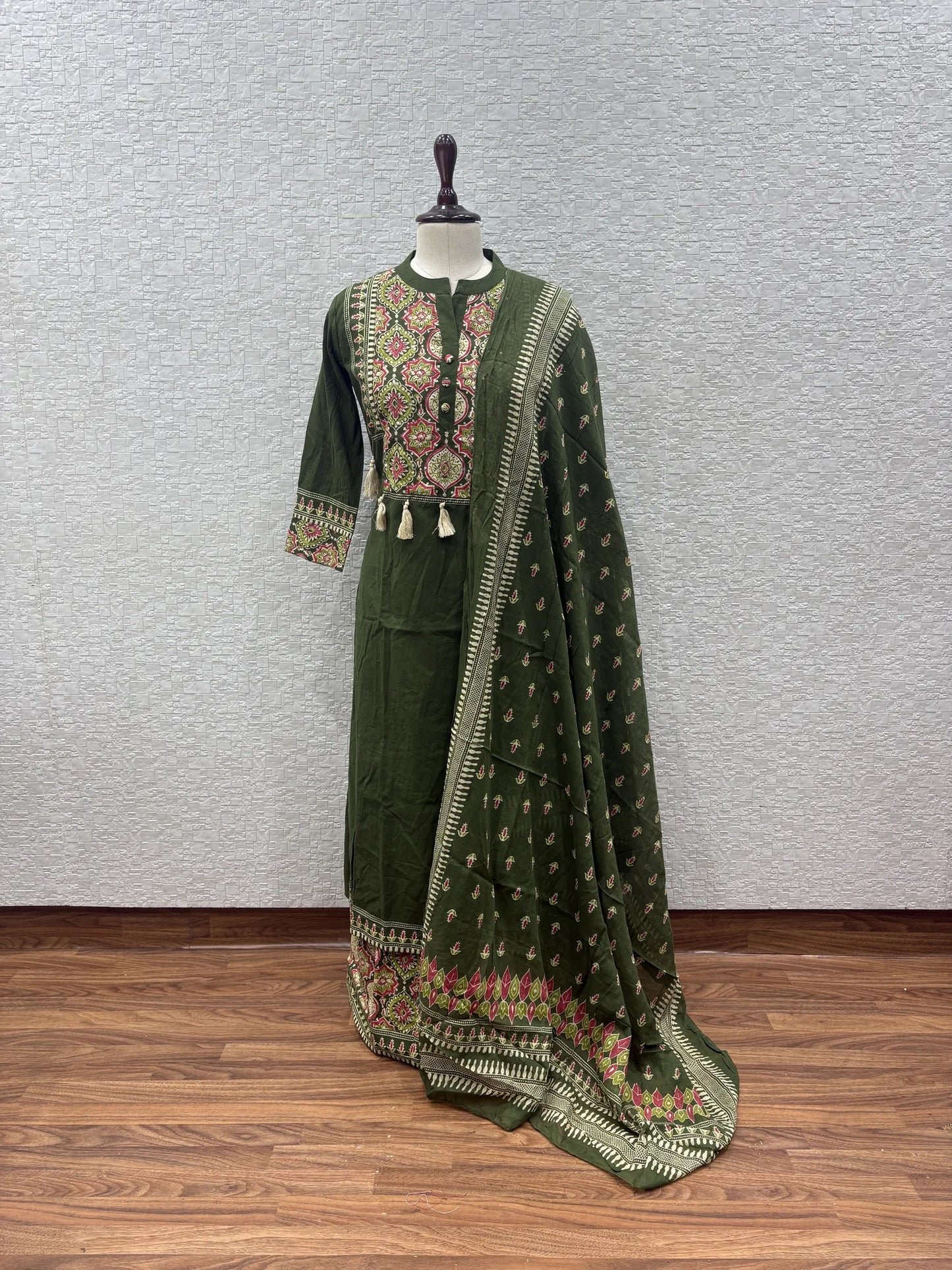 Patola Tassel Palazzo Dupatta Set 147-4-60