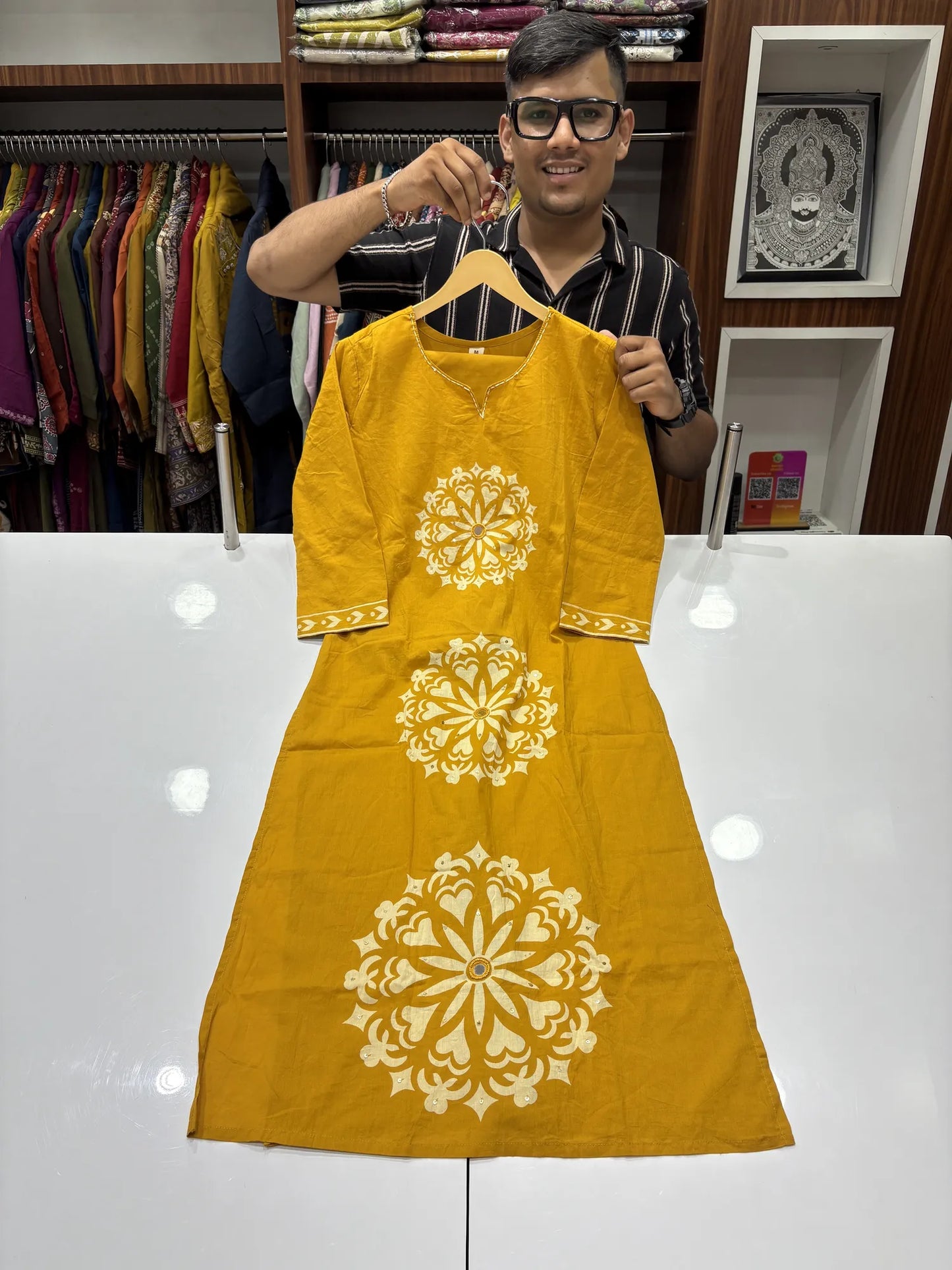Mandala Bloom Kurti Pant Set 147-8-60