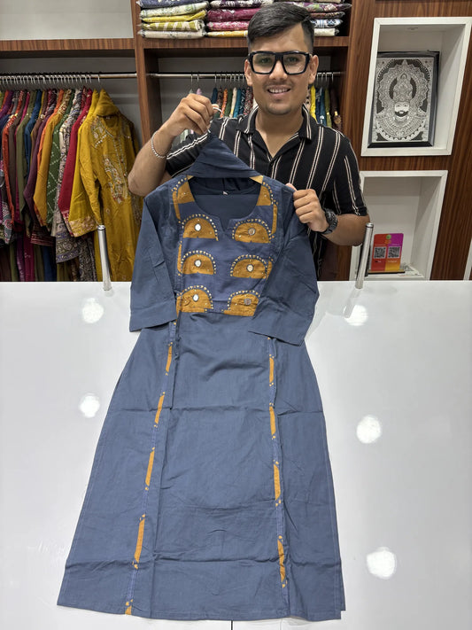 Mirror Arc Patch Dupatta Set 162-12-63