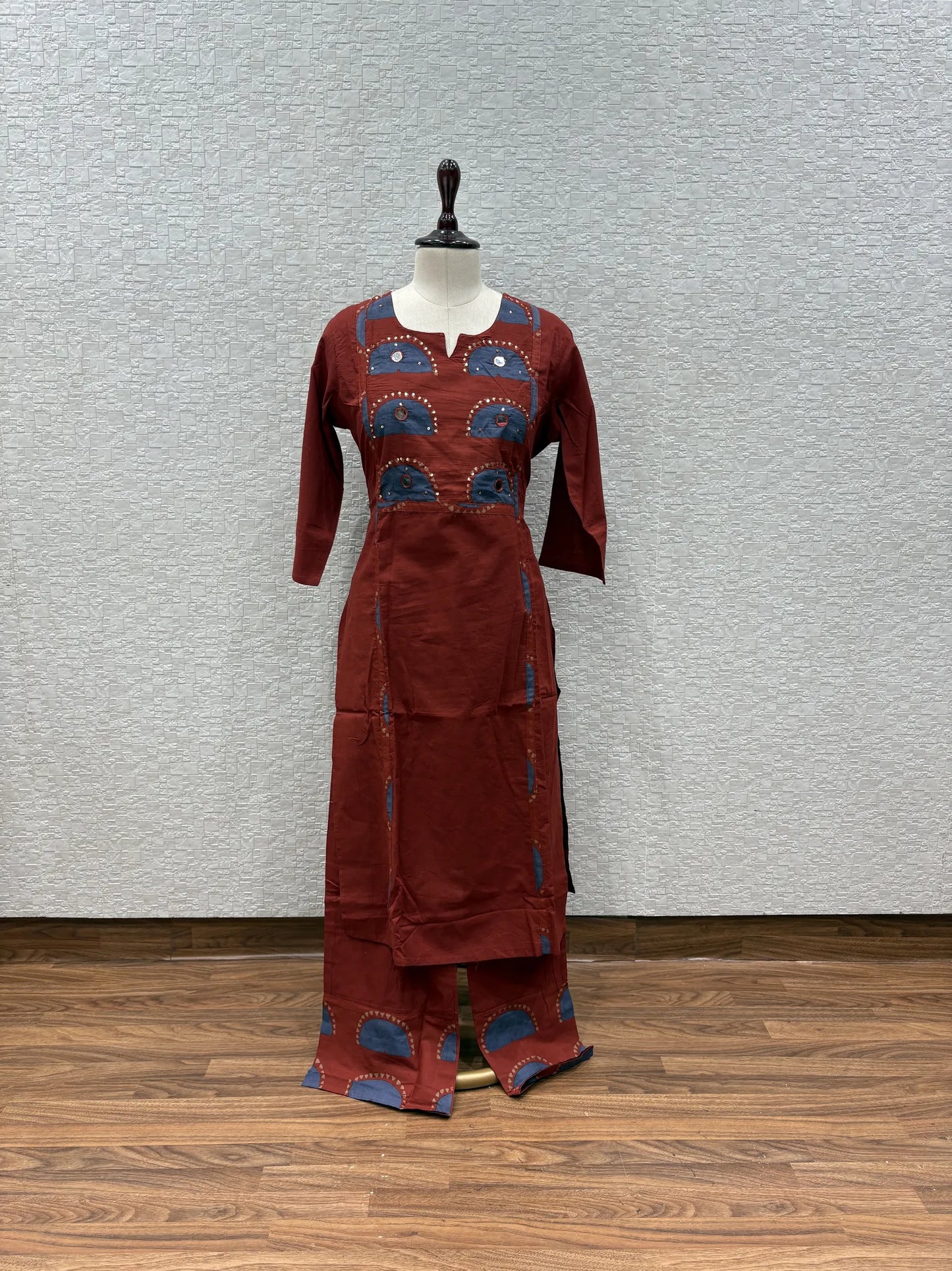 Mirror Arc Patch Dupatta Set 162-12-63
