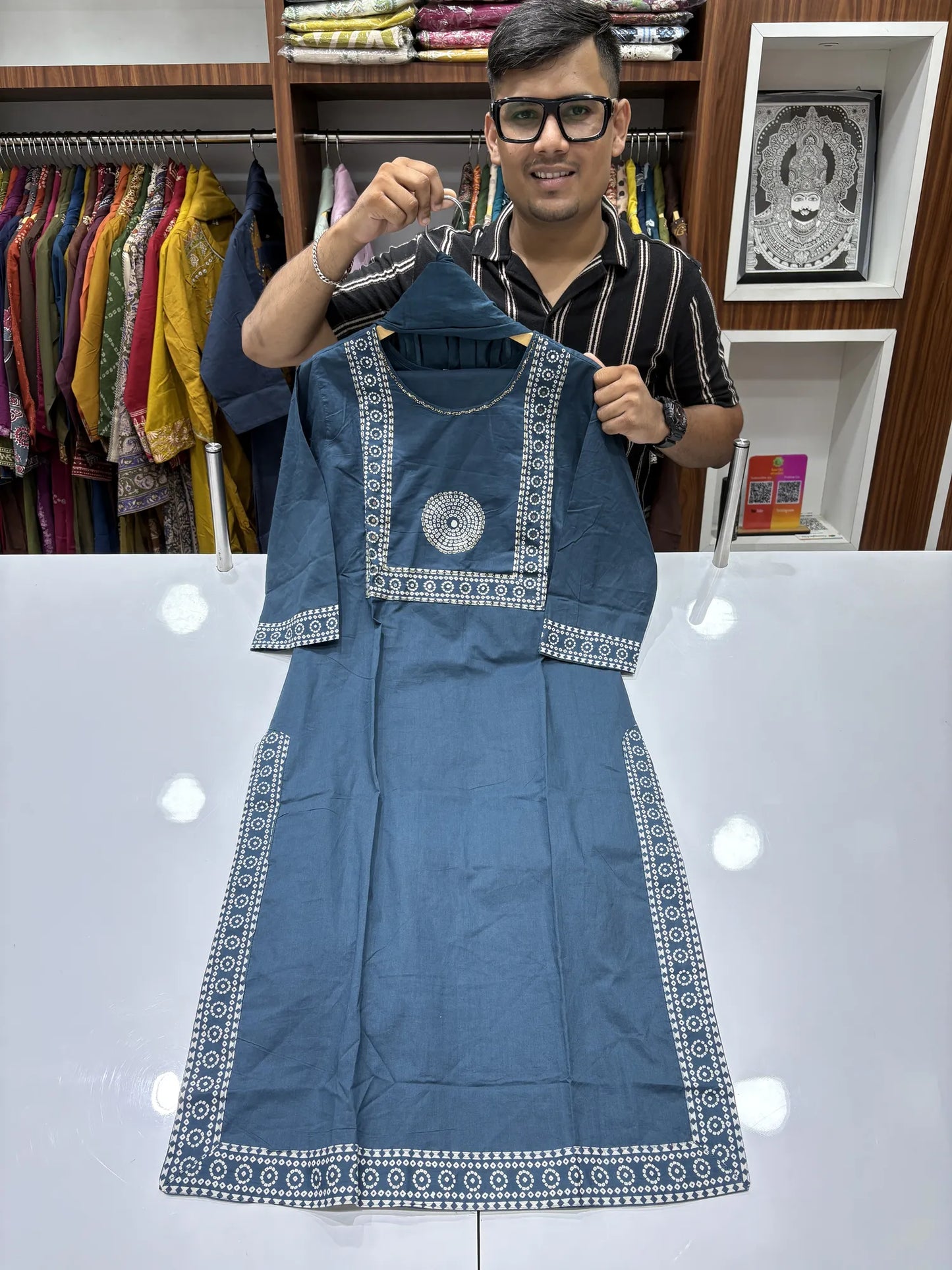 Circle Mosaic Dupatta Set 162-13-63