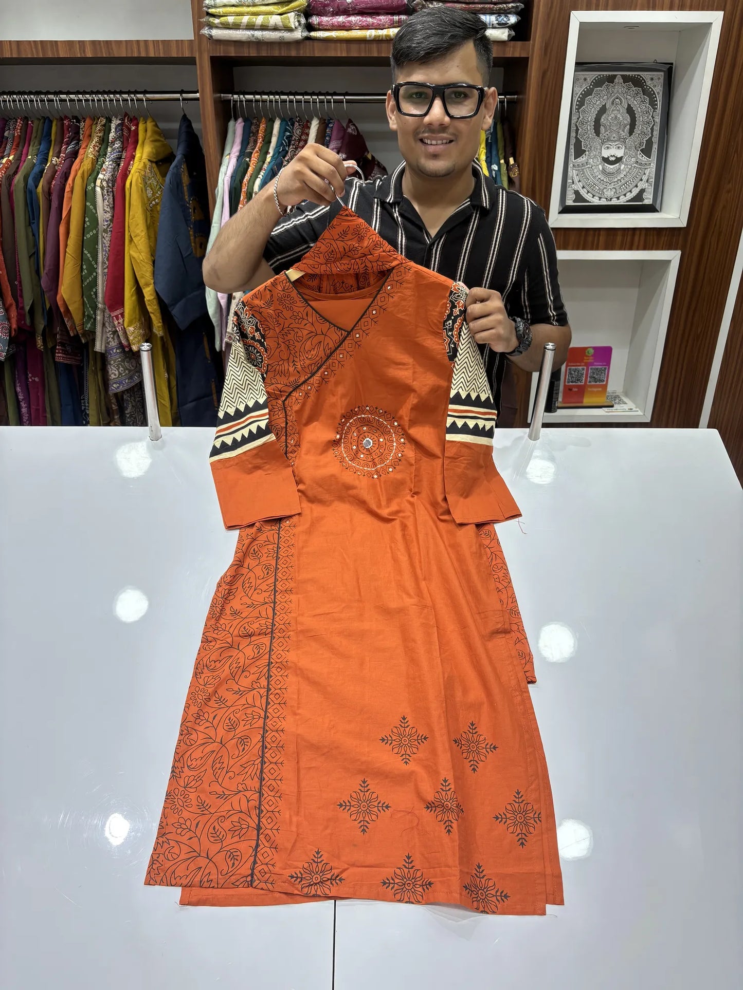 Gerua Mandala Dupatta Set 162-14-64