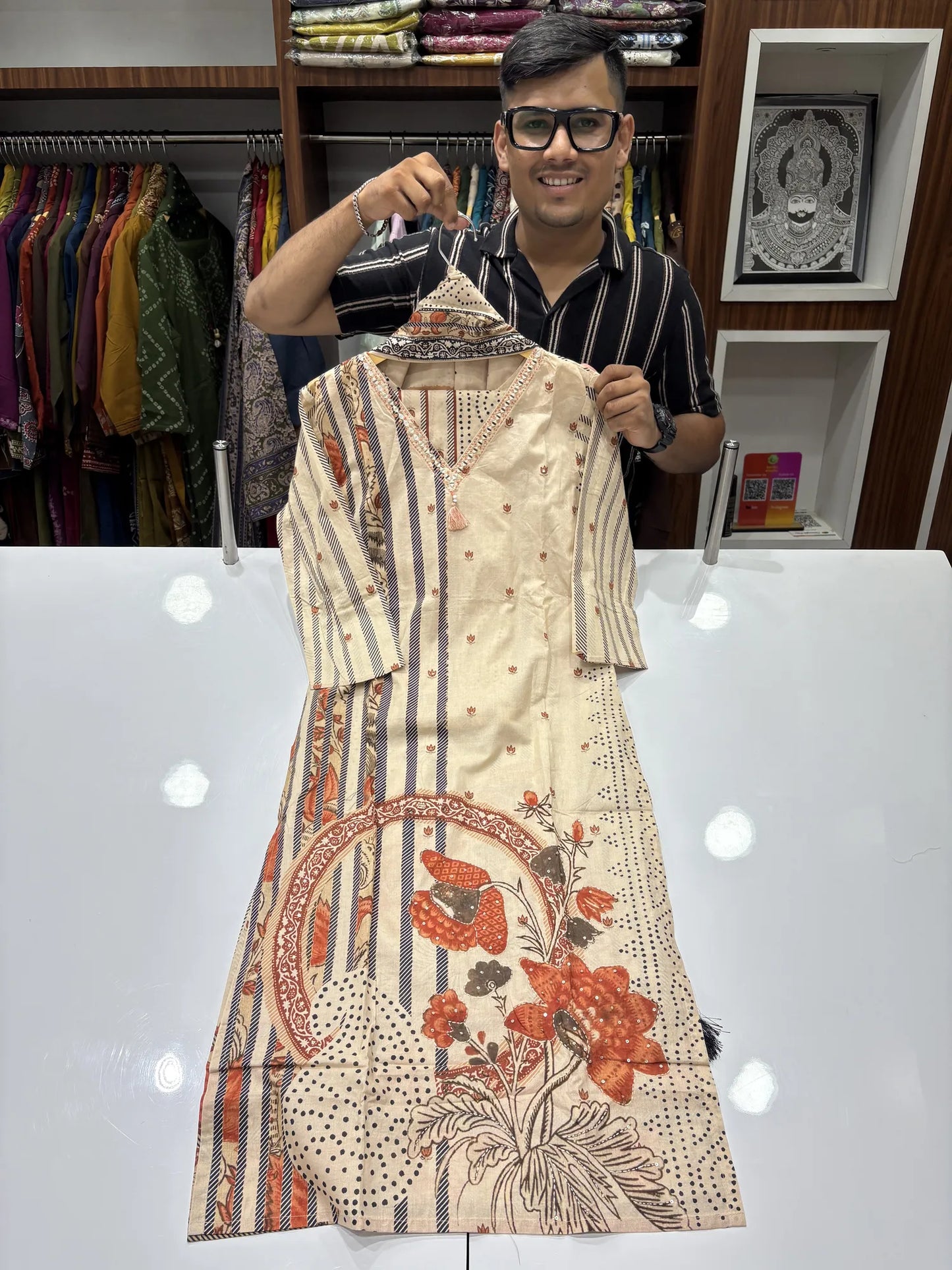 Russet Floral Dupatta Set 171-2-7