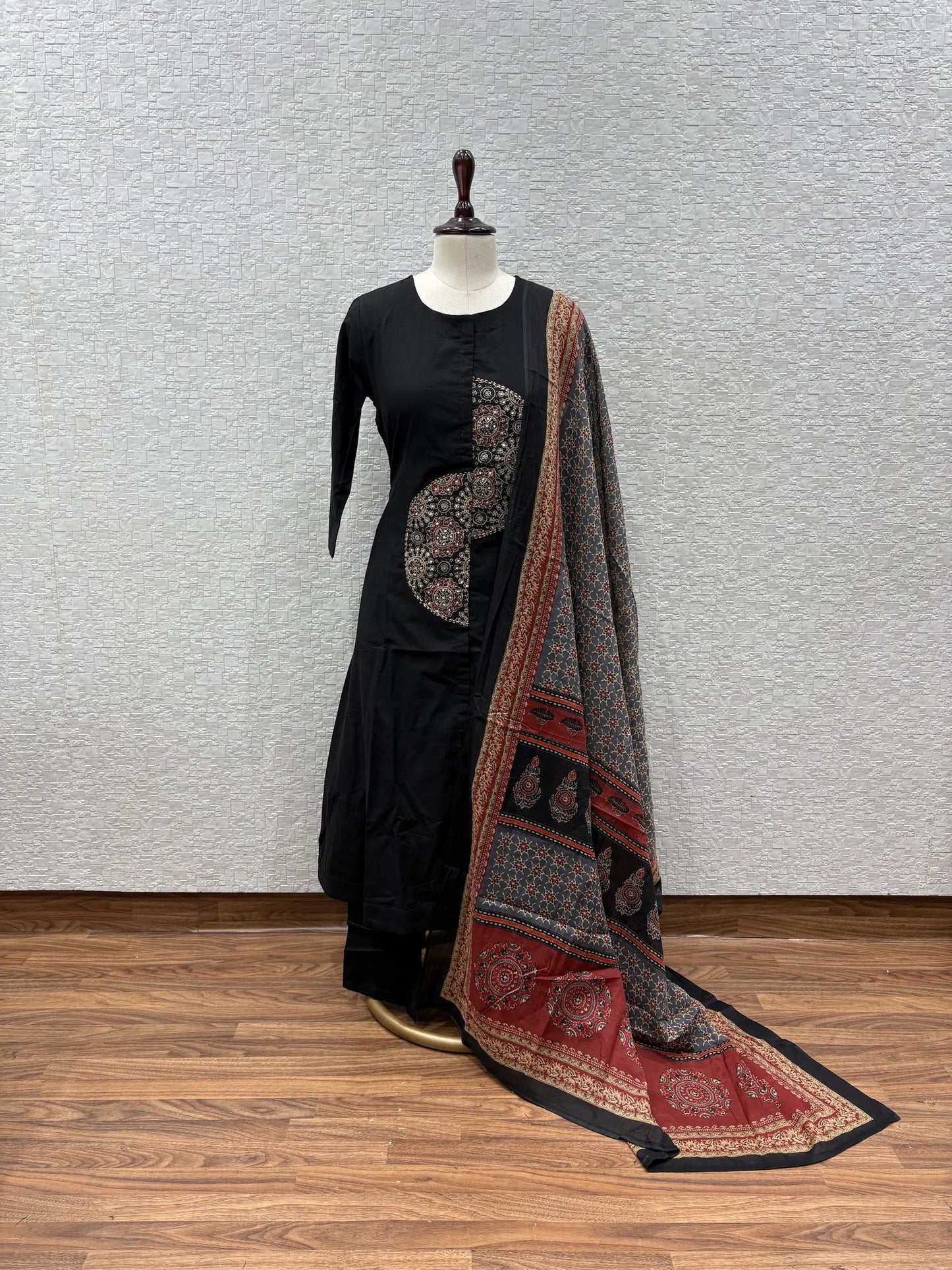 Chakra Ajrakh Dupatta Set – 179-9-6