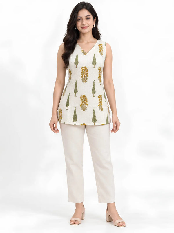 Patti Sleeveless Top Pure Cotton Top