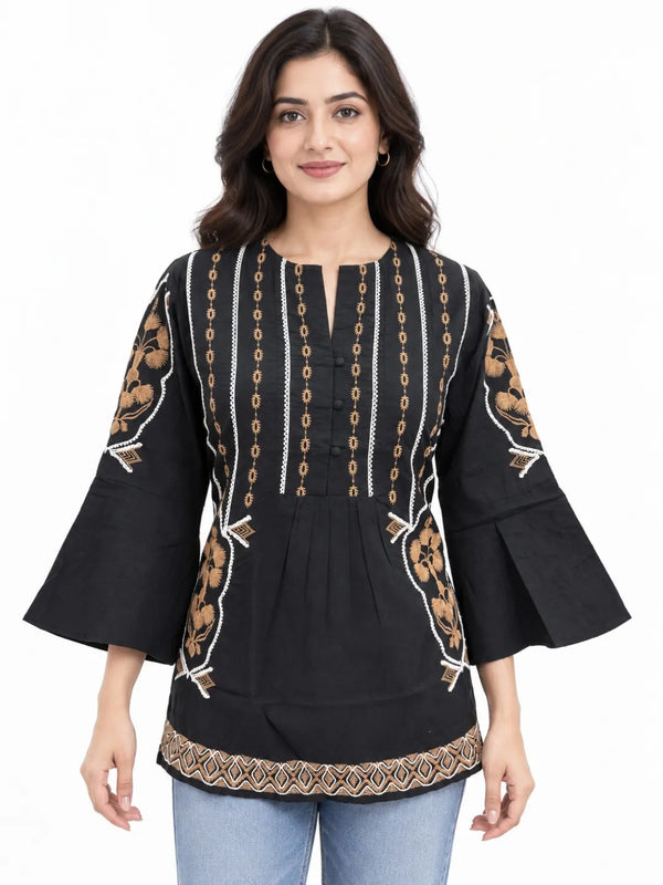 Latkan Embroidery Top Cotton Top