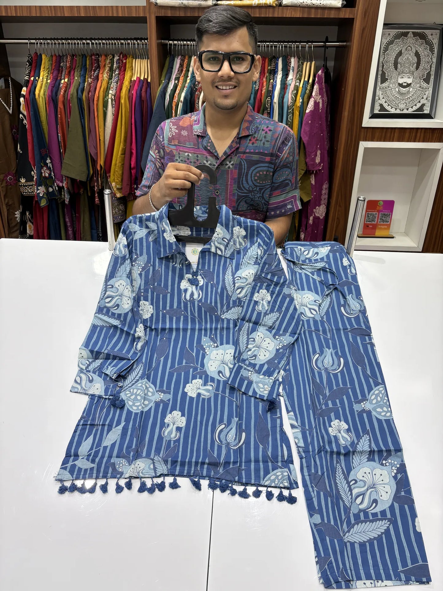Botanical Stripe Coord Set 2610-4-57
