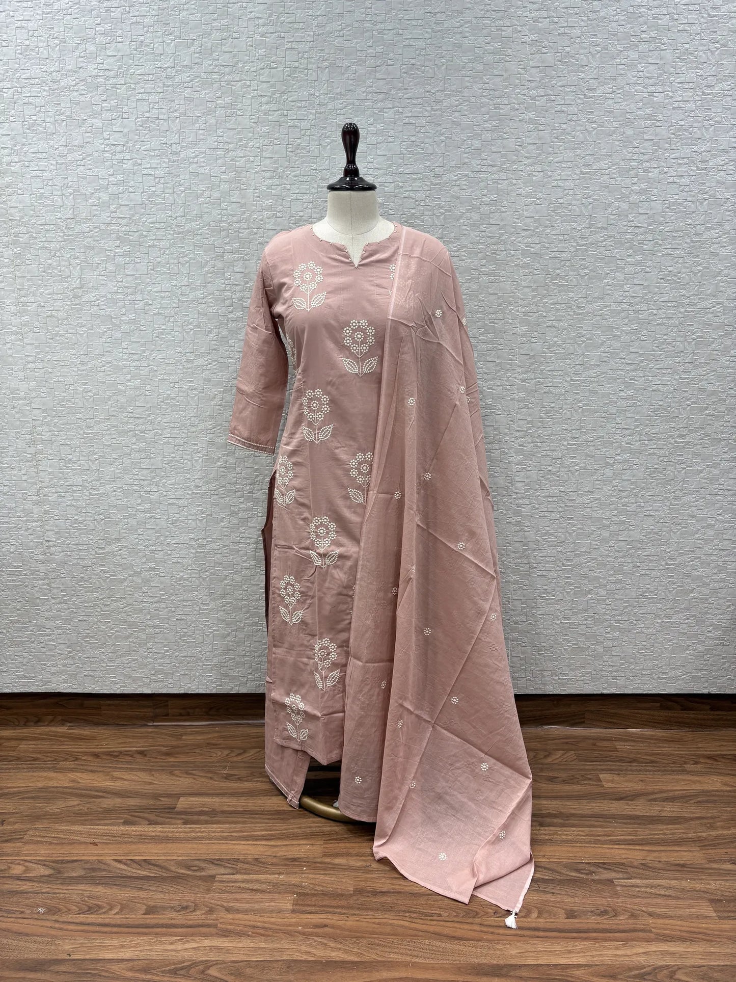Pink Blossom Dupatta Set 2610-9-57