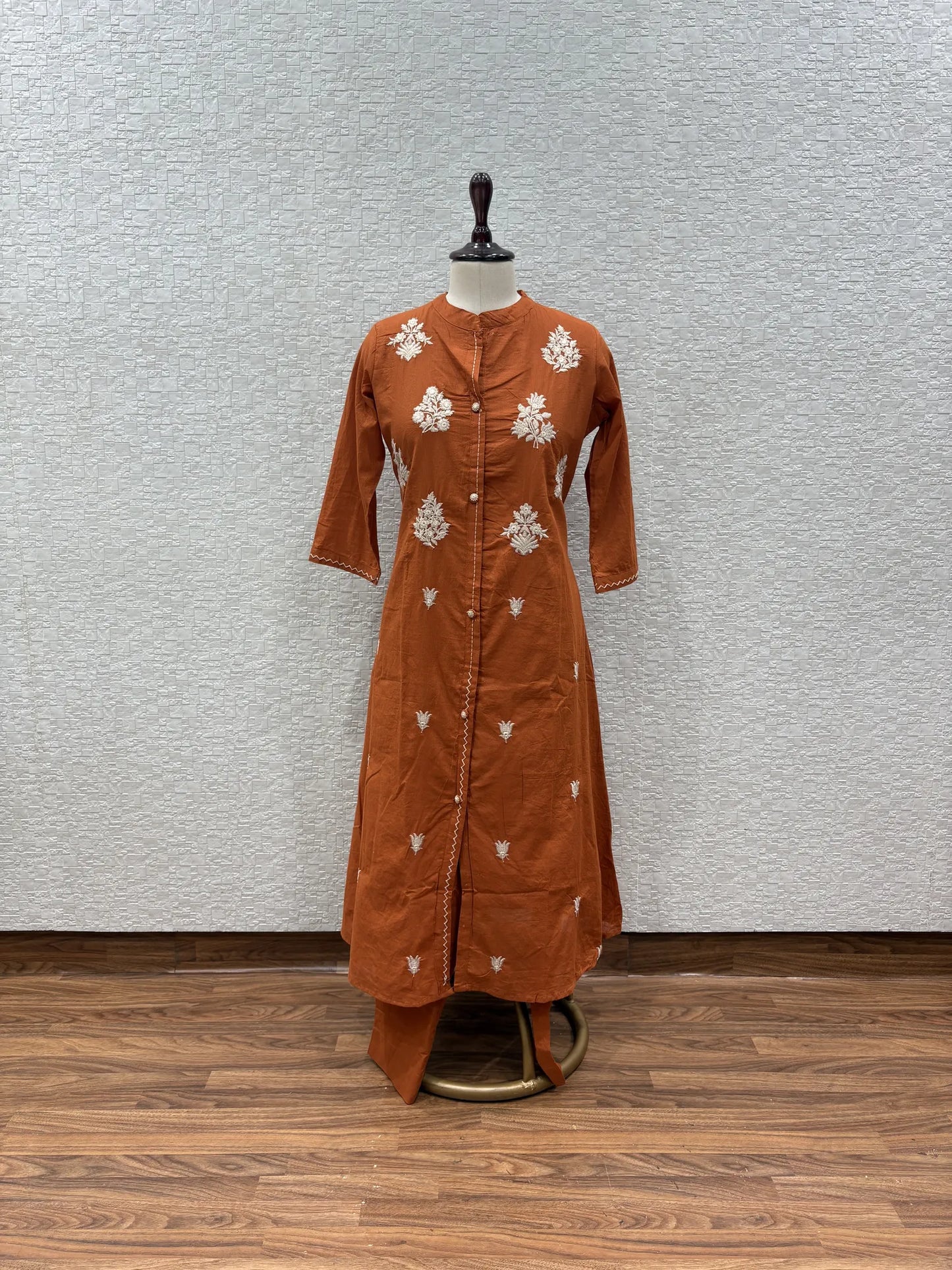 White Lotus Dupatta Set 5340-7-14
