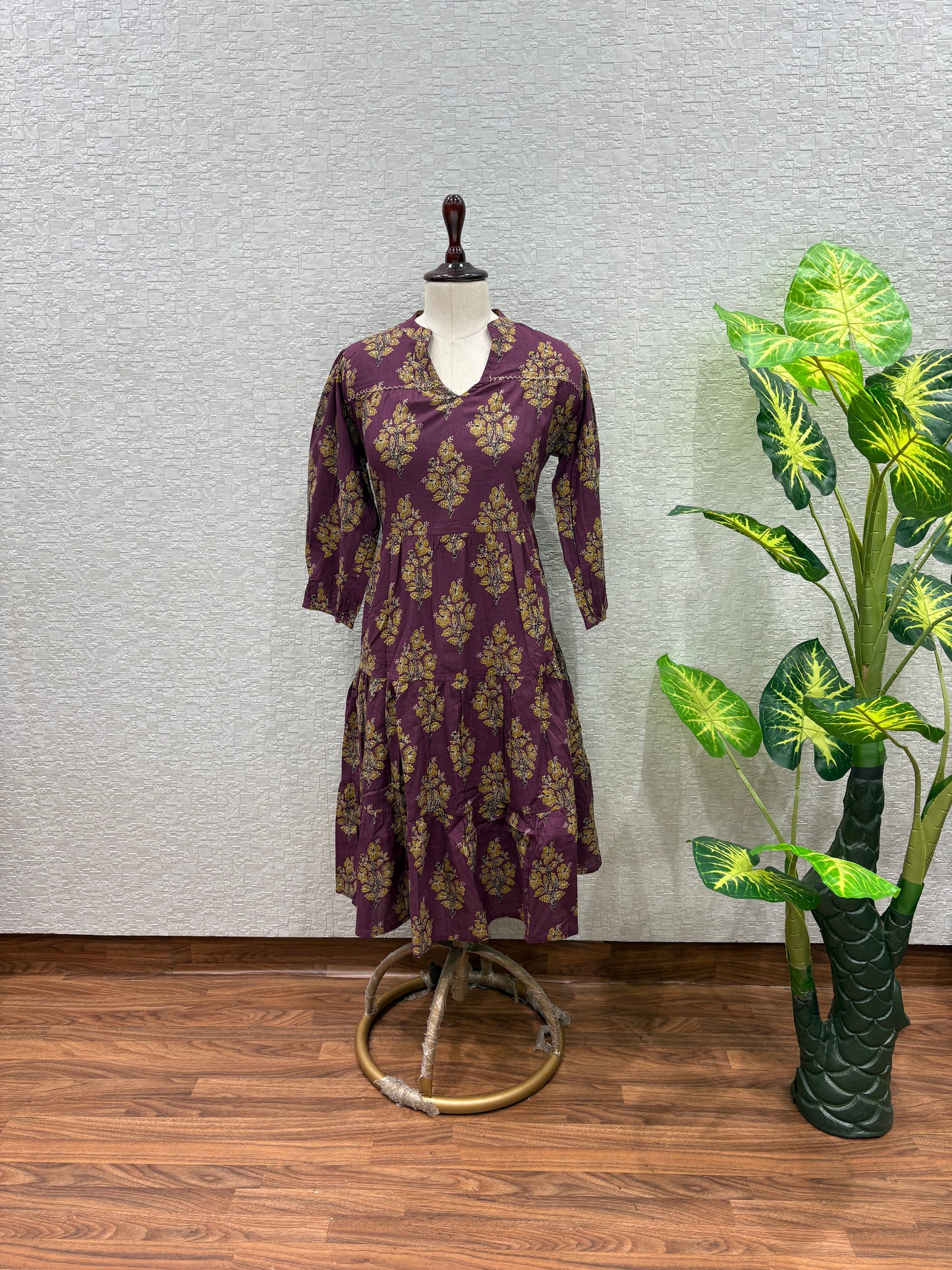 Gulkaar- Premium Cotton Floral Dress