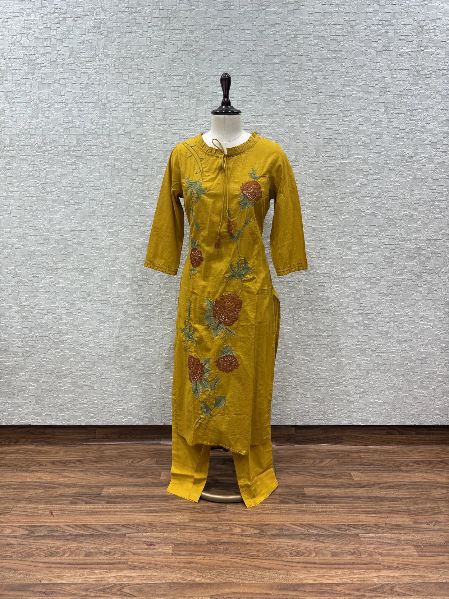 Rust Orange Rose Dupatta Set 5340-5-14