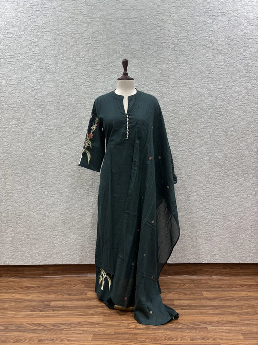 Floral Thread Dupatta Set 6067-3-5
