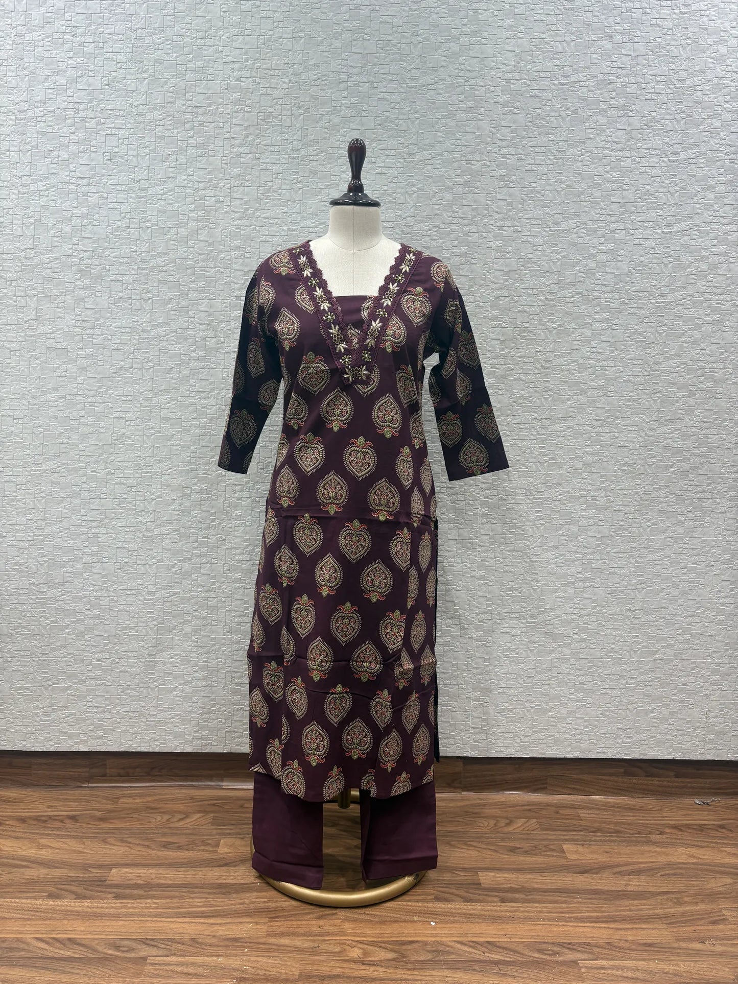 Jarodozi V Neck Dupatta Set 0881-6-60