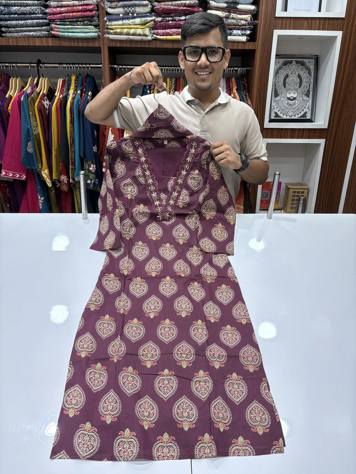 Jarodozi V Neck Dupatta Set 0881-6-60