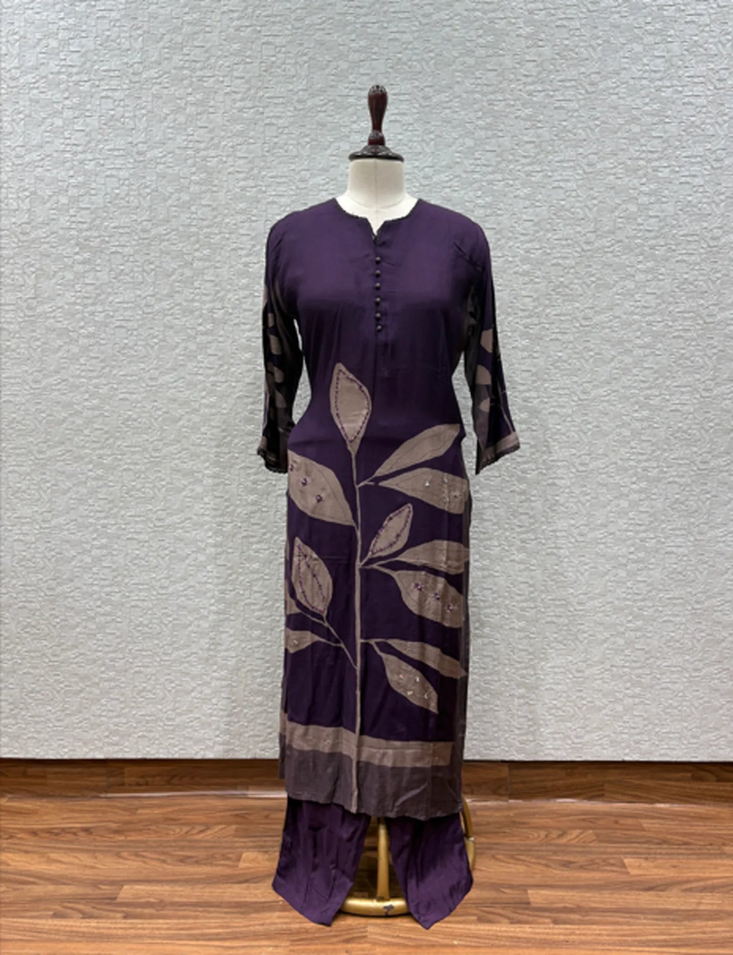 Leaf Printed Kurti Pant Set 5341-11-14
